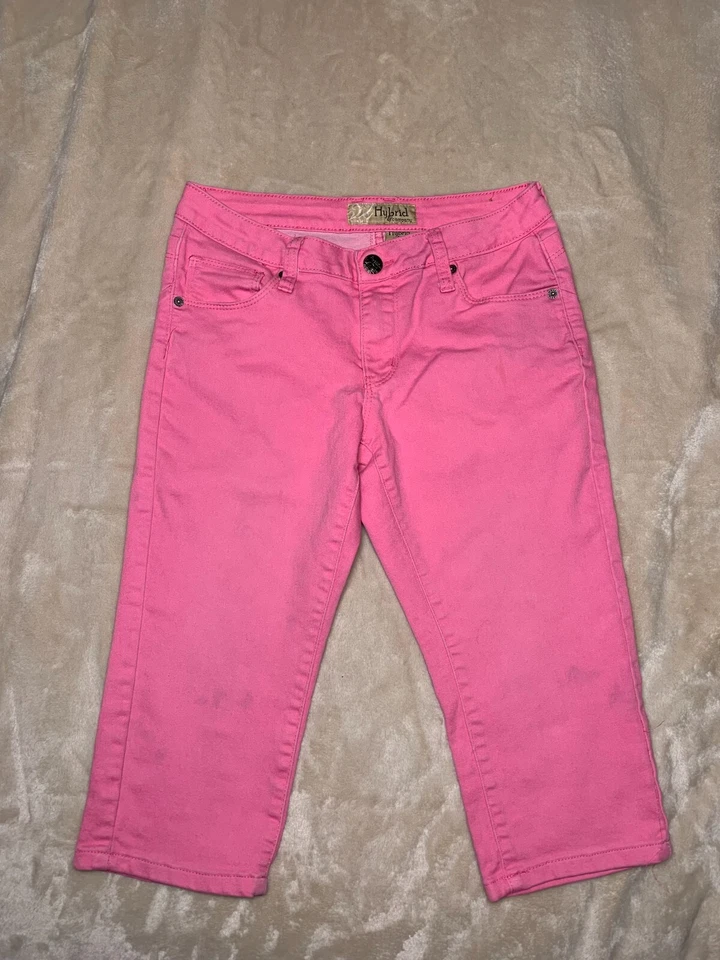 Pantalones cortos para mujer Hybrid Company color rosa mezcla de algodón talla 9 Foto 1 de 3