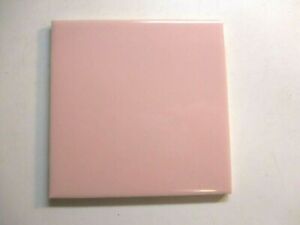 Atco 1974 USA 4-1/4" SEE CONDITION Glossy Pink Heather Ceramic 1 Wall Tile MCM