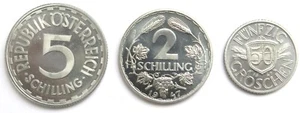 [R2750] Proof 50 Penny 1947, 2 Schilling 1947 +5 Schilling 1952 - Picture 1 of 2
