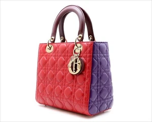 Authentic - CHRISTIAN DIOR Lambskin Medium Tri-Color Purse M0550OTRZ 16T - Mint - Picture 1 of 9