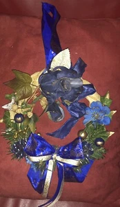 Decorazione Natalizia da Appendere In Blu, D 23 cm, Con Appendino 40 cm - Foto 1 di 2