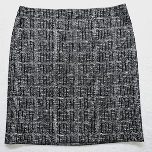 Kasper Women's Glen Plaid Pencil Career Skirt, Black | White, Size XL, $79, NwT - Picture 1 of 9