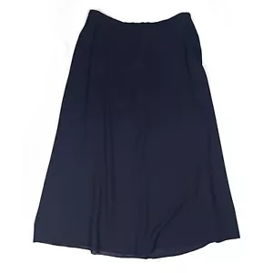 Maxi Falda TALBOTS A-Line Chifón Talla 16 Transparente Forrada Azul Marino Academia Náutica - Imagen 1 de 14