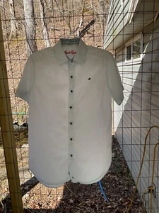Robert Graham Hemd Herren Small Weiß Kurzarm Classic Fit Baumwolle Flip Cuff - Bild 1 von 10