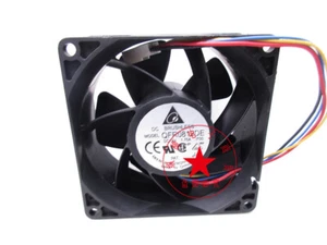 Delta QFR0812DE 8038 12V 1.70A 8cm 4-wire dual ball cooling fan - Picture 1 of 2