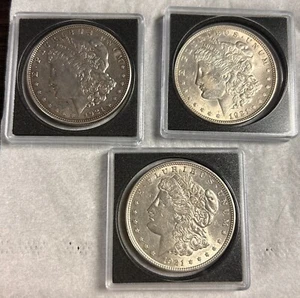 3 1921-P morgan Silver Dollars - Picture 1 of 2