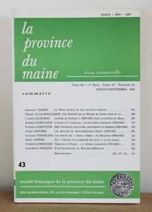 Die Provinz Maine Band 84 - 4. Serie - Band 11 - Heft 43  - Bild 1 von 4