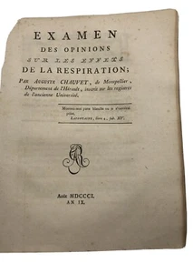 Examen des opinions sur les effets de la Respiration.1801 - Imagen 1 de 3
