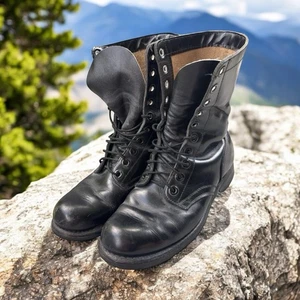 Bota de Combate Negra B.F. Goodrich De Colección BFG Talla 8 Ejército Militar Años 70 Grunge Punk - Imagen 1 de 13