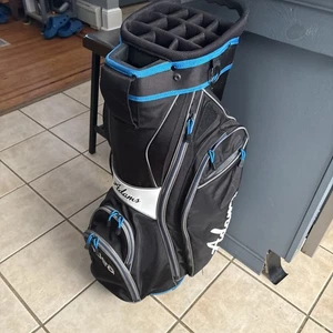 Adams Idea Cart Golftasche mit 15-fach Trennwänden & Regenschutz schwarz/blau - Bild 1 von 8