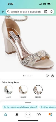 Sandalia Badgley Mischka para mujer tacón fino 7,5 tacón marino Foto 1 de 4