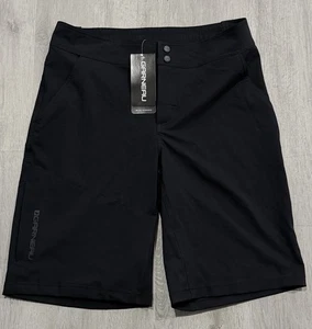 NWT Louis Garneau MTB Bike Shorts Men's Medium Stretch Solid Black 12 in Inseam - Picture 1 of 7