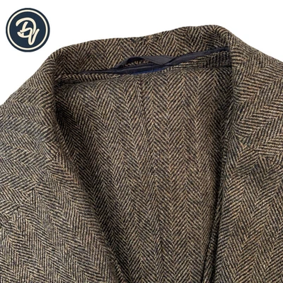 1980s 41 R Brooks Brothers " Makers " Brown Herringbone Tweed 3 PC Suit Made USA - Image 1 of 4