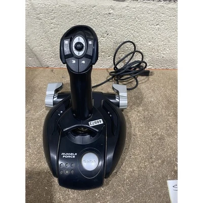 Saitek Cyborg 3D Rumble Force Stick Joystick Controller Black USB Force Feedback - Image 1 of 4