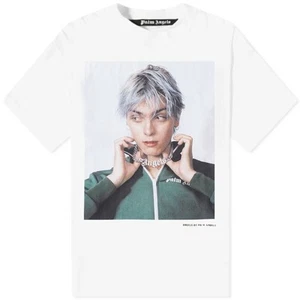 Palm Angels x David Sims Oversized Photo Print T-Shirt XS Weiß Schwarz Neu mit Etikett - Bild 1 von 7