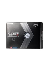Callaway Pallina da Golf CROMO SOFT X 2022 1 Dozzina (12 Pezzi) 4 Pezzi Costruzione W - Foto 1 di 6