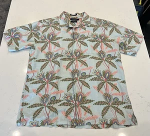 Daniel Cremieux Shirt Men’s Size L Floral  Button Up Linen Blend Tropical - Picture 1 of 11
