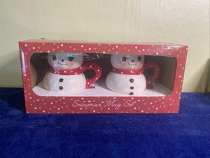 Johanna Parker Ceramic 20oz Snowman mug Set of 2 BRAND NEW IN BOX - Picture 1 of 3