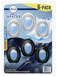 NUOVO Febreze Deodorante Piccoli Spazi Oceano e Lino Cielo, Confezione da 6 - Foto 1 di 2