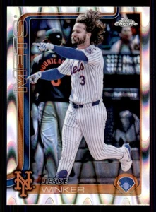 2025 Topps Chrome Raywave Refractors #180 Jesse Winker New York Mets - Picture 1 of 2
