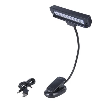 Flexible Clip 10LED Lamp USB/ Battery Double Power Supply for Book Reading - Image 1 of 4