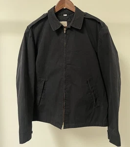Chaqueta cortavientos vintage de la Marina de los Estados Unidos 40L Neptune Garment Co negra militar años 70 80 - Imagen 1 de 9