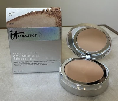 IT COSMETICS Your Skin But Better CC+ Airbrush Perfecting Powder Light 0.33oz FS - Image 1 of 4