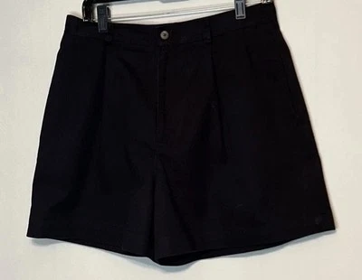 New W/T Liz Claiborne Liz Sport Black Shorts 100% Cotton Size 14  - Image 1 of 4