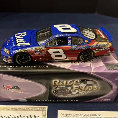 DALE WONHARDT JR #8 BUDWEISER ESTRELLAS Y RAYAS 1:24 2007 AFICIONADOS A LA CARRERA CROMO DORADO Foto 1 de 4