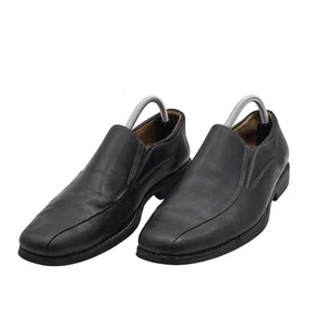 Sandro Moscoloni Shoes Mens Size 9 Black Leather Slip On Loafers Dress Comfort - Picture 1 of 13