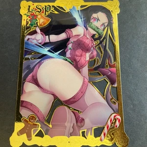 Tarjeta de metal dorado Goddess Story - ¡Número de serie #156/200! Anime Waifu Demon Slay - Imagen 1 de 8