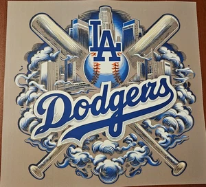 Los Angeles Dodgers Colorful 8" DTF Heat Transfer Iron On FREE Shipping (C1/3) - Bild 1 von 1