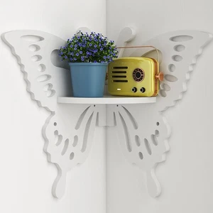 Butterfly Corner Shelf Nursery Wall Deor Floating Corner Shelf for Kid’s Room - Picture 1 of 8