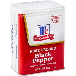 Pimienta negra molida pura McCormick, 6 oz 6 onzas (paquete de 1) - Imagen 1 de 8