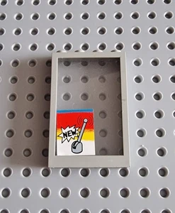Lego City Ventana Con Disco 1 Pieza Antiguo Gris Claro 4347 4347pb17 A261 - Imagen 1 de 1