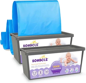 60er Pack Windeleimer Nachfüllbeutel für Easy Roll & Platinum - Geruchsverschluss, Pflanzenszen - Bild 1 von 12
