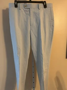 Banana Republic Lightweight Flat Front Pants Light Blue Preppy 32x30 Tailor Fit - Picture 1 of 17