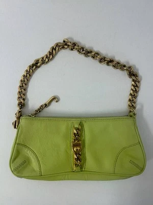 Mini Bolso de Cuero Verde Mocoso Y2K Juicy Couture Bloqueo Corazón Baguette Cremallera J Foto 1 de 4