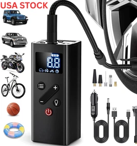 Pocket Air Car Tire Inflator Portable Air Compressor by Bullseye Pro, Rechargea - Picture 1 of 5