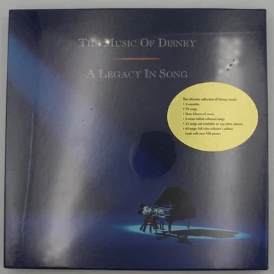 The Music Of Disney - A Legacy In Song - 3 Cassette Box Set With Book OOP NEW - Image 1 of 3
