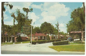 Winter Haven FL Spring Lake Terrace Motor Court Vintage Postcard - Picture 1 of 2
