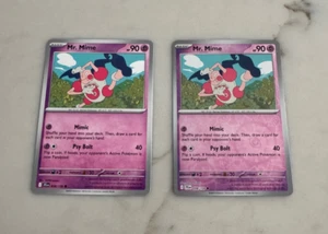 Pokemon Reise zusammen 2 Stück Mr. Pantomime 058/159 Base und Reverse Halo - Bild 1 von 2