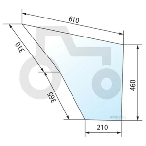 Türscheibe unten zu Fendt Farmer 100 Nachbau links u. rechts 258514212100 - Bild 1 von 1