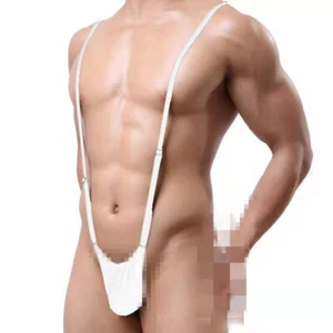Men's Underwear Bodysuit Sexy Strap Adjustable Bodysuit Pouch G-string Pants - Picture 1 of 6
