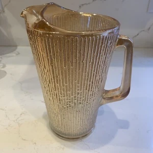 Vintage 40’s Jeanette Ribbed Marigold Glass Pitcher No Flaws - Picture 1 of 10