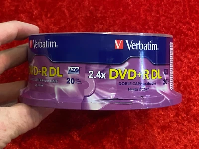 20 Pack Verbatim 2.4x DVD+R DL  8.5 GB Double Layered Recordable up to 6x - Image 1 of 4