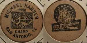 Soap Box Derby San Antonio, TX / Troon Golf Center Scottsdale, AZ Wooden Nickel - Picture 1 of 1