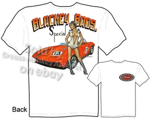 Corvette Race Car T-shirt Car Racing Shirts Stingray Pinup Tee Sz M L XL 2XL 3XL - Picture 1 of 1