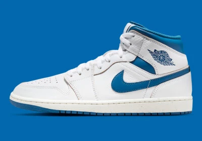 Nike Air Jordan 1 Retro Mid SE Blanco Industrial Azul Vela FN5215-141 talla 13 Para hombres Foto 1 de 4