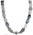 Kirks Folly Cathedral Quartz Faceted Magnetic Enhancer Necklace Silver Ox